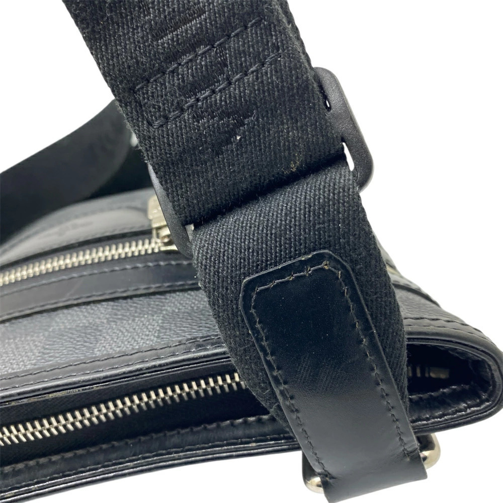 LOUIS VUITTON Thomas Damier Graphite Black Shoulder Bag Leather Black Crossbody - Picture 8 of 11